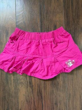 Lani Bright Pink Ruffle Skort with Bear Patch